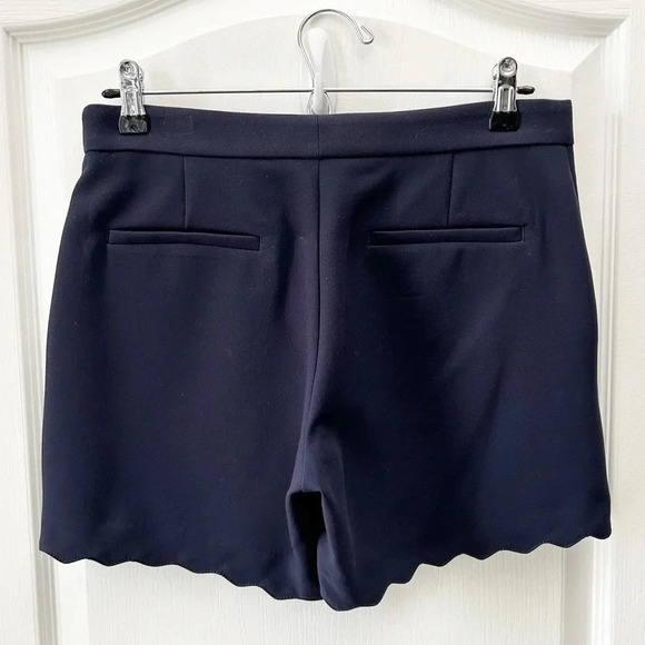 Banana Republic Shorts Scalloped Hem Navy Blue Size 0 - Picture 6 of 16
